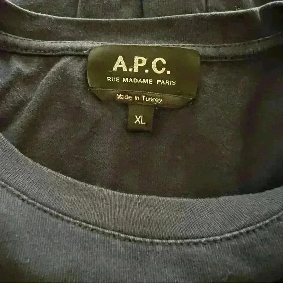 A.P.C. 100% Cotton Short Sleeve T-Shirt-XL - Picture 3 of 4